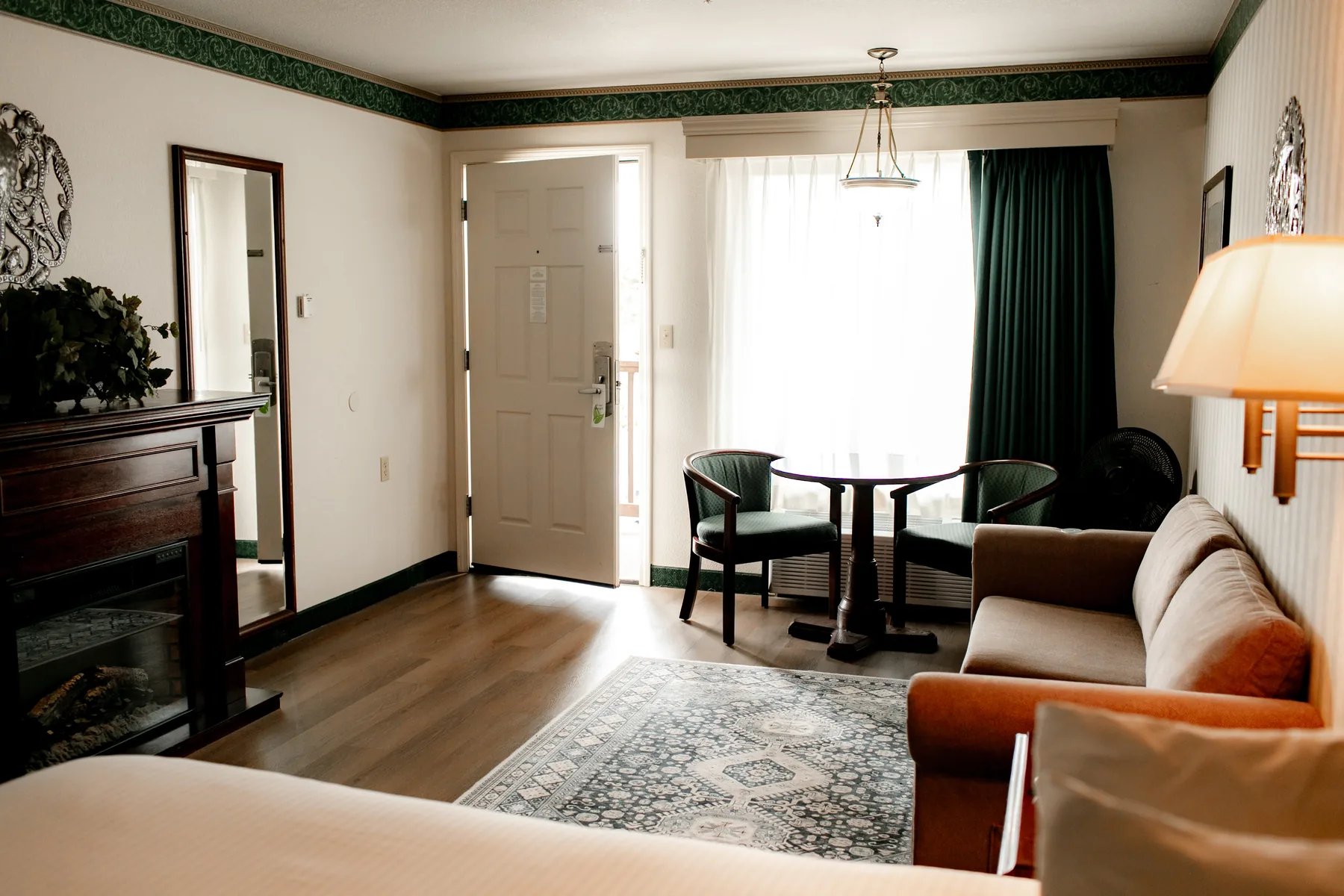 Room entrance with chairs and natural light